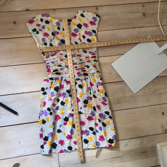 Morton Myles for the Warrens Vintage EUC White Polka Dot Floral Dress 6 - Picture 5 of 5